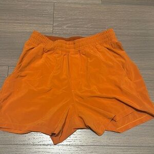 Bold Orange Workout Shorts